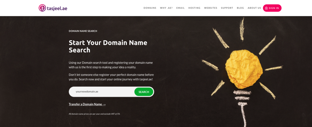 Get a domain name email address