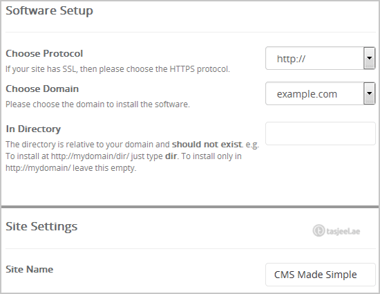 How to Install CMS Made Simple via Softaculous in cPanel? 4
