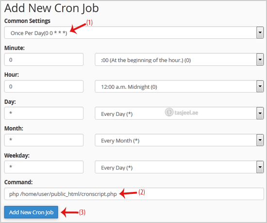 How to create Cronjob via cPanel? 2