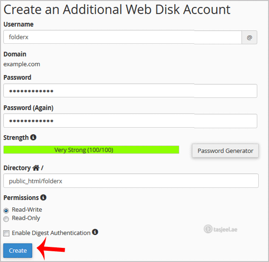 How to Create an Additional Web Disk Account in cPanel?