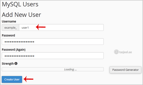 How to Create a Database Username in cPanel? 2