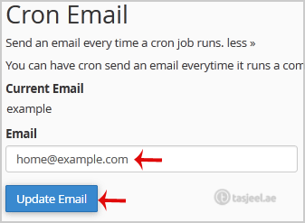 How to Update a Cronjob E-mail Address?