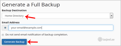 How to generate and download a full backup of your cPanel Account? 3