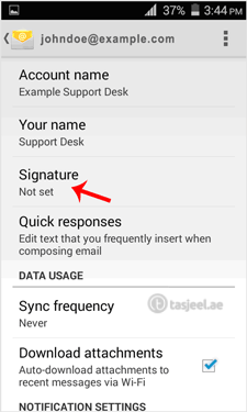How to set a custom email signature in an Android mobile? 4