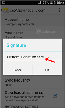 How to set a custom email signature in an Android mobile? 5