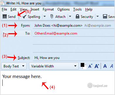 How to send email using Mozilla Thunderbird? 3