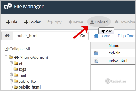 How to upload files via the cPanel FileManager? 3