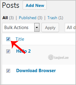 How to remove multiple posts with a single click in WordPress? 2